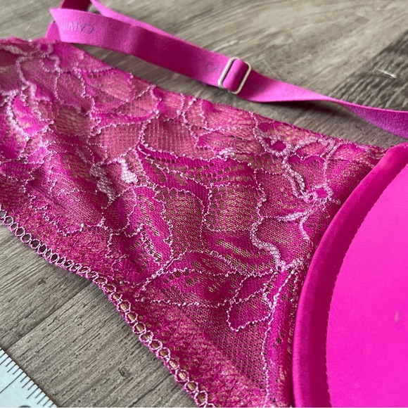 Calvin Klein Fuchsia Padded Lace Bra 36 C - Picture 4 of 15